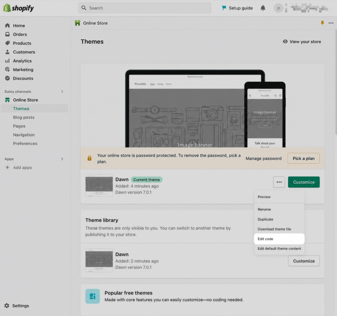 Add Plausible to Shopify