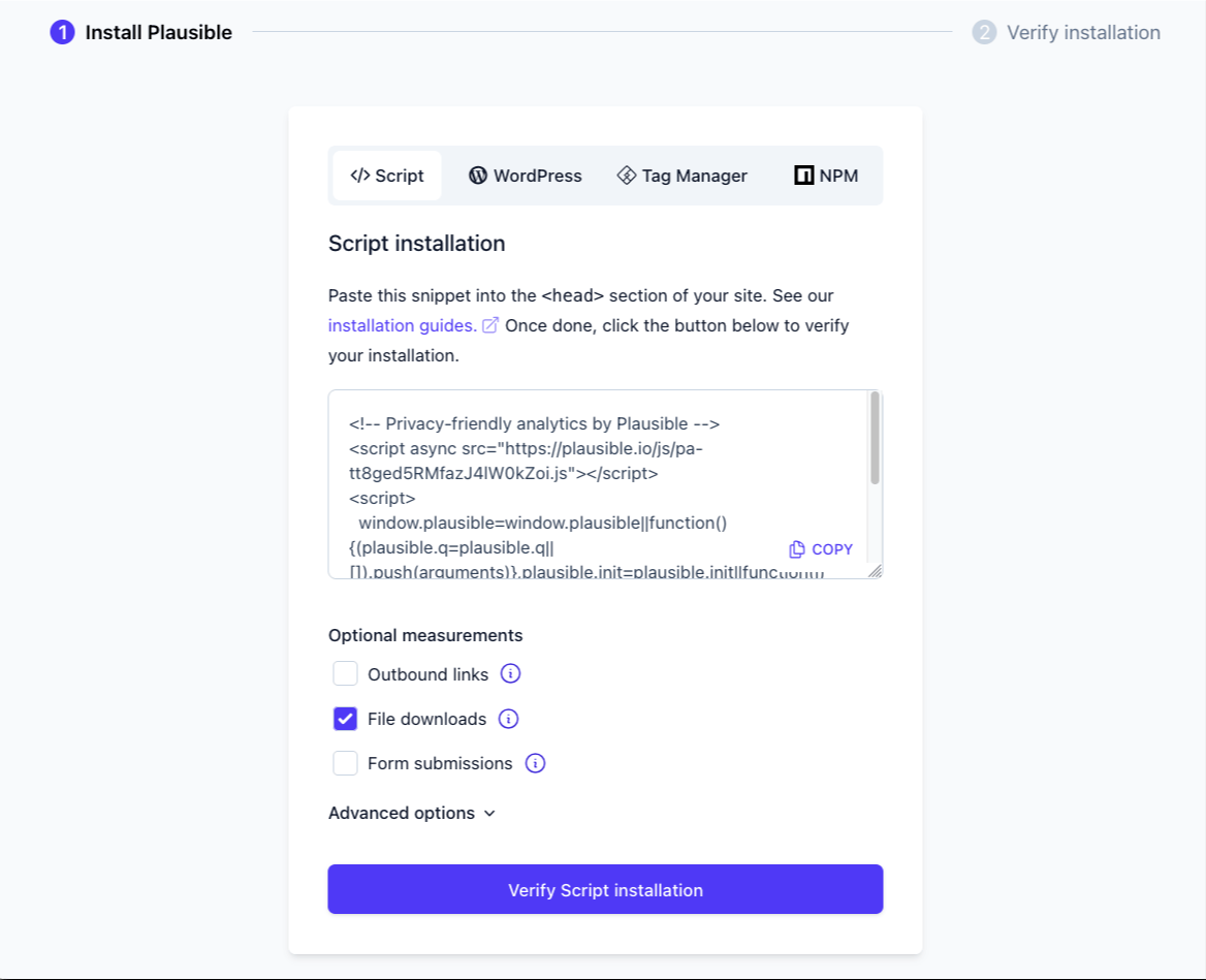 Enable outbound file downloads tracking during onboarding
