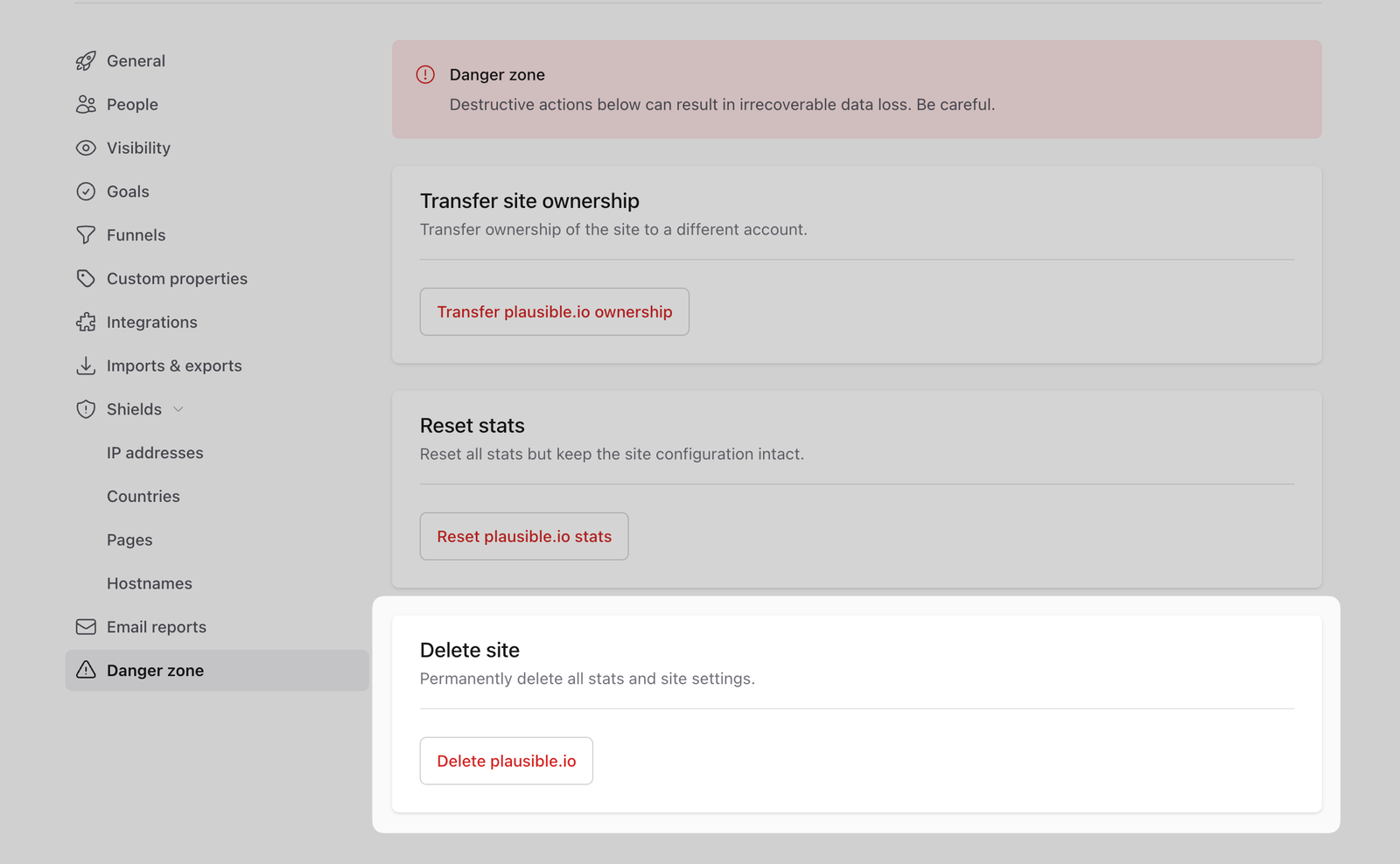 Delete your site data and your stats
